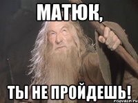 матюк, ты не пройдешь!