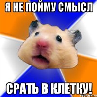 я не пойму смысл срать в клетку!