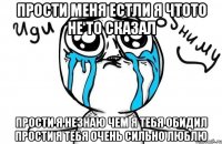 прости меня естли я чтото не то сказал прости я незнаю чем я тебя обидил прости я тебя очень сильно люблю