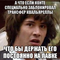 а что если конте специально заблокировал трансфер квальяреллы что бы держать его постоянно на лавке