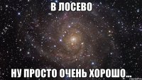 в лосево ну просто очень хорошо...