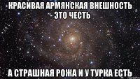 красивая армянская внешность - это честь а страшная рожа и у турка есть