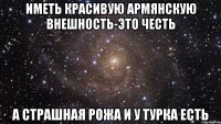 иметь красивую армянскую внешность-это честь а страшная рожа и у турка есть