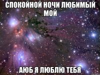 спокойной ночи любимый мой аюб я люблю тебя