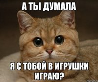 а ты думала я с тобой в игрушки играю?