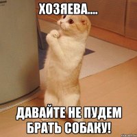 хозяева.... давайте не пудем брать собаку!