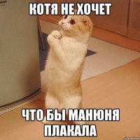 котя не хочет что бы манюня плакала