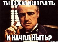 ты позвал меня гулять и начал ныть?