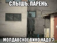 слышь, парень, молдавское вино надо ?