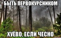 быть первокурсником хуёво, если чесно