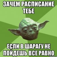 зачем расписание тебе если в шарагу не пойдешь все равно