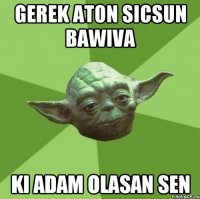 gerek aton sicsun bawiva ki adam olasan sen