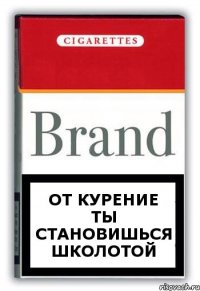 От курение ты становишься школотой