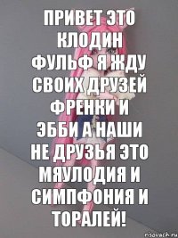 Привет это Клодин фульф я жду своих друзей Френки и Эбби а наши не друзья Это Мяулодия и Симпфония и Торалей!