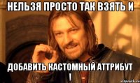 нельзя просто так взять и добавить кастомный аттрибут !