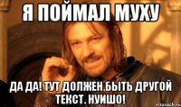 я поймал муху да да! тут должен быть другой текст. нуишо!