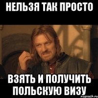 нельзя так просто взять и получить польскую визу