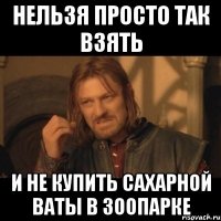 нельзя просто так взять и не купить сахарной ваты в зоопарке