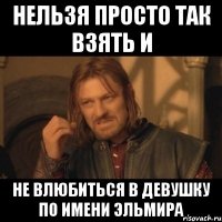 нельзя просто так взять и не влюбиться в девушку по имени эльмира