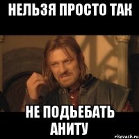 нельзя просто так не подьебать аниту