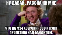 ну давай , расскажи мне что на м24 хзероинг 300 и пуля пролетела над бандитом.