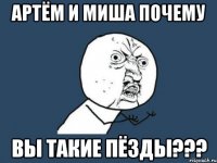 артём и миша почему вы такие пёзды???