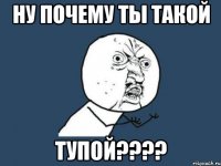 ну почему ты такой тупой???