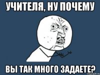 учителя, ну почему вы так много задаете?