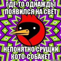 где-то однажды появился на свет непонятно срущий кото-собакет