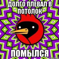 долго плевал в потолок помылся