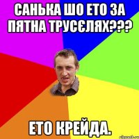 санька шо ето за пятна трусєлях??? ето крейда.