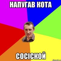 напугав кота сосіской