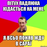 пітух падлюка кідається на мене. я всьо поняв жду в сараї