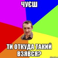 чуєш ти откуда такий взявся?