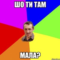 шо ти там мала?