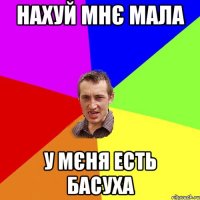 нахуй мнє мала у мєня есть басуха