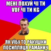 мені похуй чі ти vdf чі ти kg як уїбу то ракушки посипляця раманич