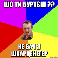 шо ти буруєш ?? не бач я шварценегер