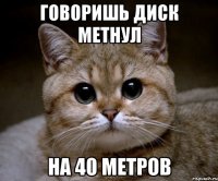 говоришь диск метнул на 40 метров