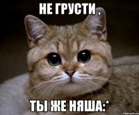 не грусти , ты же няша:*