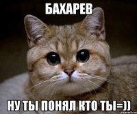 бахарев ну ты понял кто ты=))