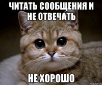 читать сообщения и не отвечать не хорошо