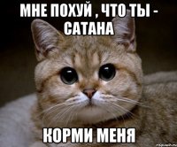 мне похуй , что ты - сатана корми меня