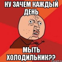 ну зачем каждый день мыть холодильник??