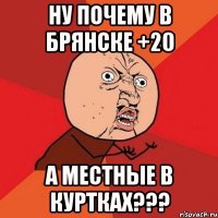 ну почему в брянске +20 а местные в куртках???