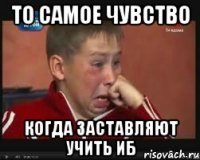 то самое чувство когда заставляют учить иб