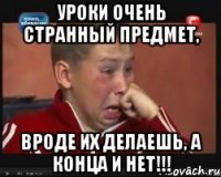 уроки очень странный предмет, вроде их делаешь, а конца и нет!!!