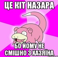 це кіт назара бо йому не смішно з хазяїна