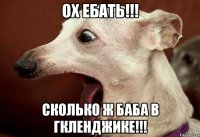 ох ебать!!! сколько ж баба в гкленджике!!!