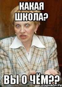 какая школа? вы о чём??